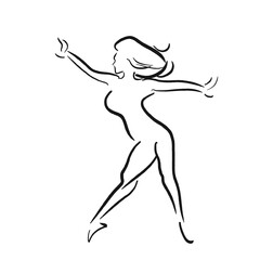 Graceful dancing girl