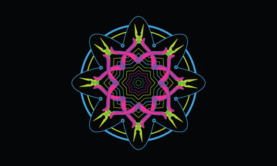 Neon Pliers Mandala