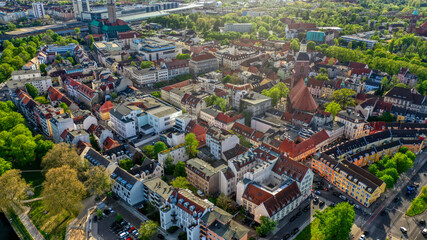 Die Altstadt Spandau in Berlin aus der Vogelperspektive, Mai 2021