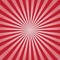Red Sunburst Pattern Background. Rays. Sunburst background. Vector illustration. Red radial background.	