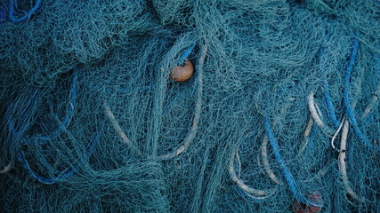 stacked rustic fishing net background
