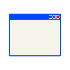Window interface template. windows browser blank page