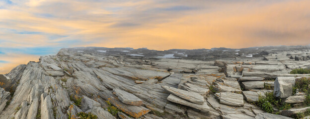 scenic coastline at Cape Elisabeth in fog