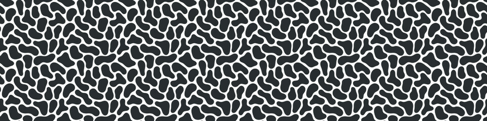 Fluid banner. Abstract blot shapes vector seamless template for your design.