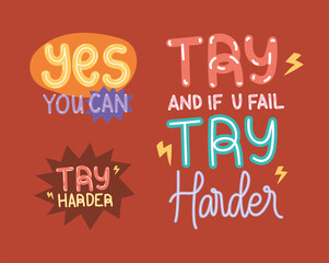 motivation lettering set