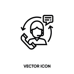 Customer service vector icon. Modern, simple flat vector illustration for website or mobile app. Customer service symbol, logo illustration. Pixel perfect vector graphics	