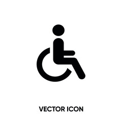 Disable vector icon . Modern, simple flat vector illustration for website or mobile app.Wheelchair symbol, logo illustration. Pixel perfect vector graphics	