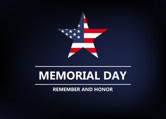 Memorial Day.  National holiday of the United States of America Vector graphics.
