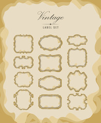 vintage labels set