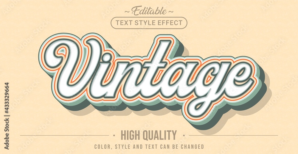 Poster editable text style effect - vintage text style theme.