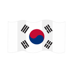 Isolated south korea flag icon