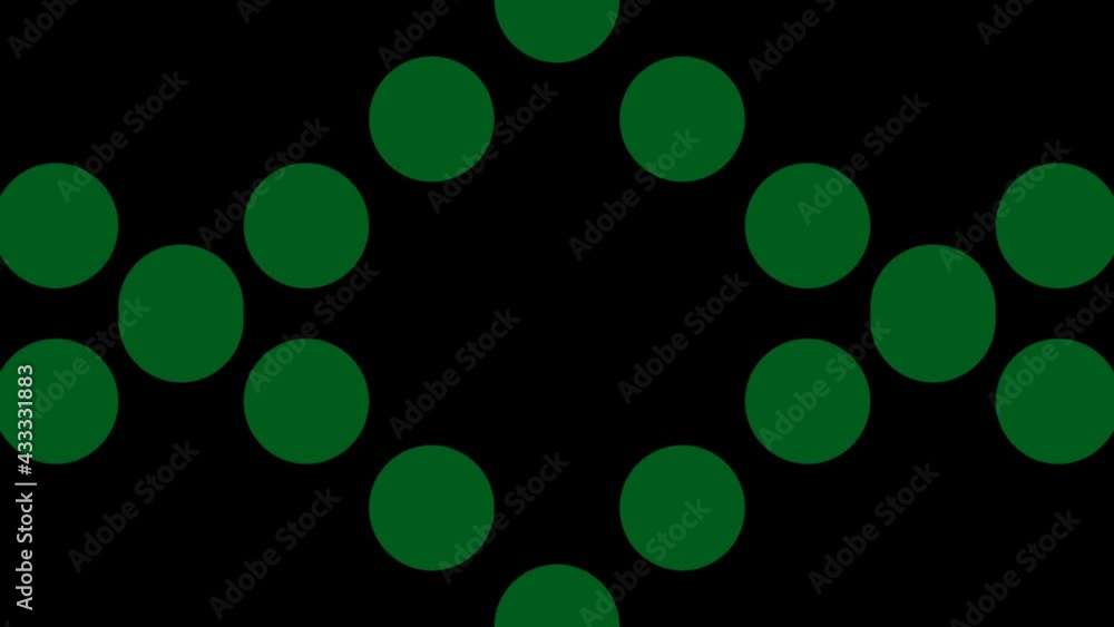 Aufkleber two pairs of balls moving over overlapping loop