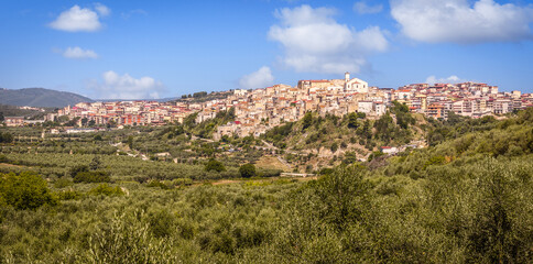 Fototapeta na wymiar Panoramic view of Cagnano Varano, Gargano, Italy