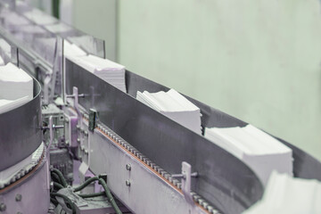 Machine for paper napkins (tissue).
A toilet paper-making machine producing toilet and bathroom...