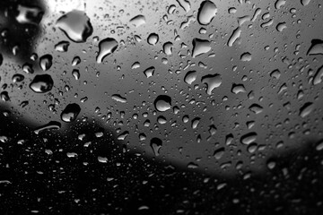 water drops on black background