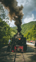Fototapeta na wymiar The romanian mocanita - steam train