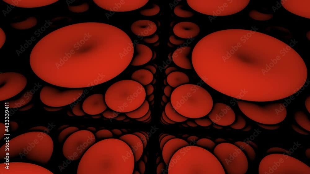 Poster organised stacked neat arranged red blood cells convex blobs