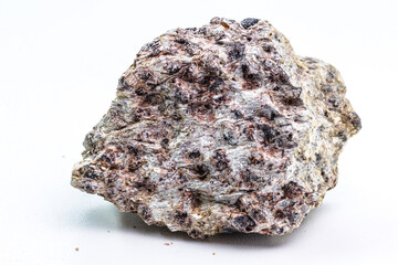 Chromite ore, a mineral oxide belonging to the spinel group, with magnesium, iron and aluminum present