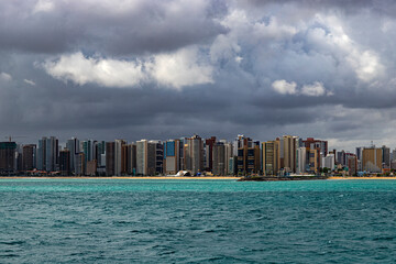 Panoramic view of beautiful cities. Fortaleza city, Ceara state of Brazil, South America.