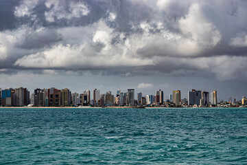 Obraz premium Panoramic view of beautiful cities. Fortaleza city, Ceara state of Brazil, South America.