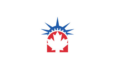 Maple With Liberty Logo Vector Icon Illustration © SBY