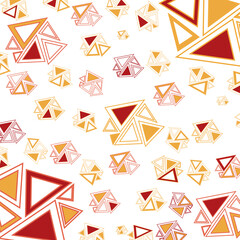 Geometric pattern with different colors triangles. Used for fabric, textile, for wallpaper, web, page.