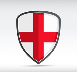 Obraz premium Shield icon with state flag of England