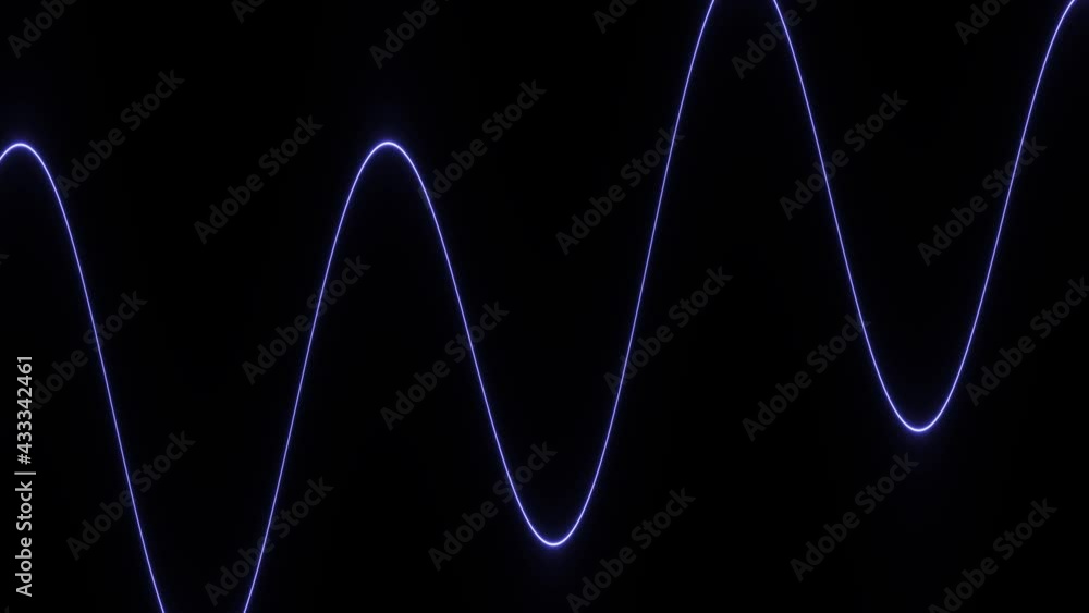 Poster single waveform wave moving in opposite competing broadcast directions