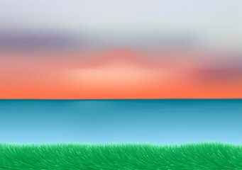 Obraz na płótnie Canvas graphics design landscape view outdoor beach and sky nature 