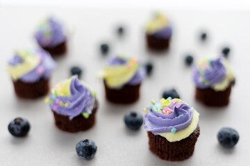 Cupcakes and berries