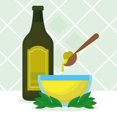 olive oil illustration