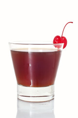 alcoholic coffee cocktail with a cherry