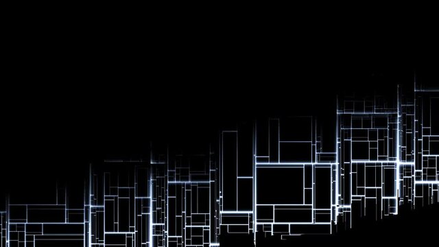 Light Shining Over Tech Techno Panels Defrag Fragmented Segments of Digital