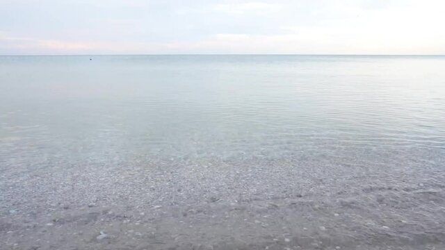 Slow Motion Blue sea water in calm