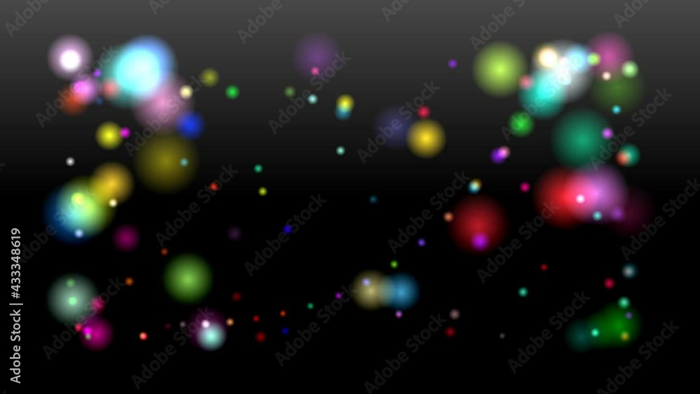 Poster random sized soft blobs of light flowing