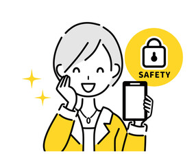 スマホ　女性　安全　セキュリティ