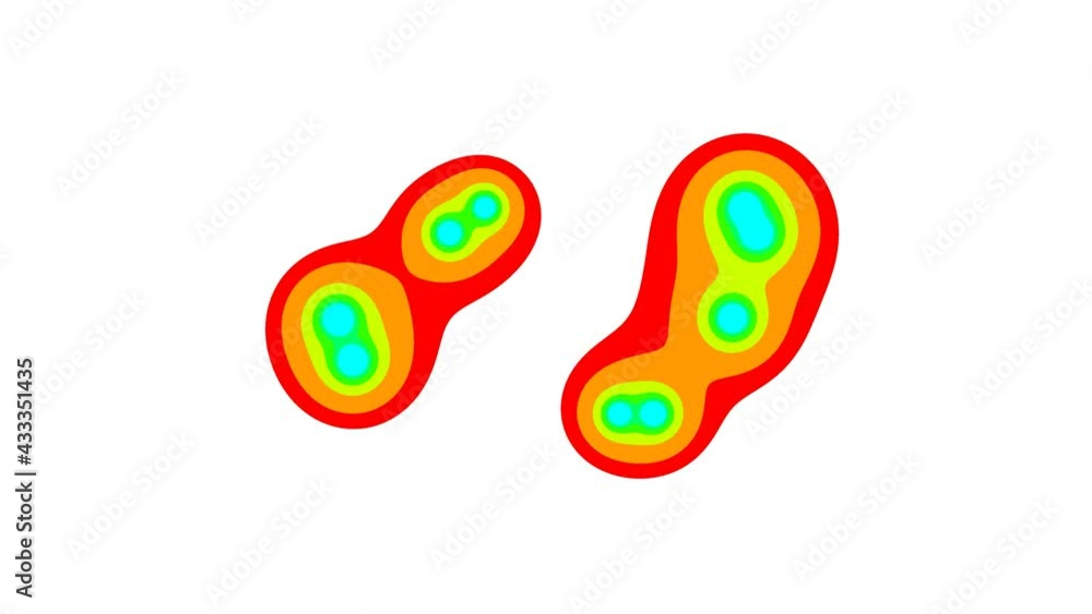 Poster abstract organic blobs moving and morphing balls
