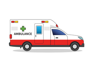 Ambulance vector illustration on white background