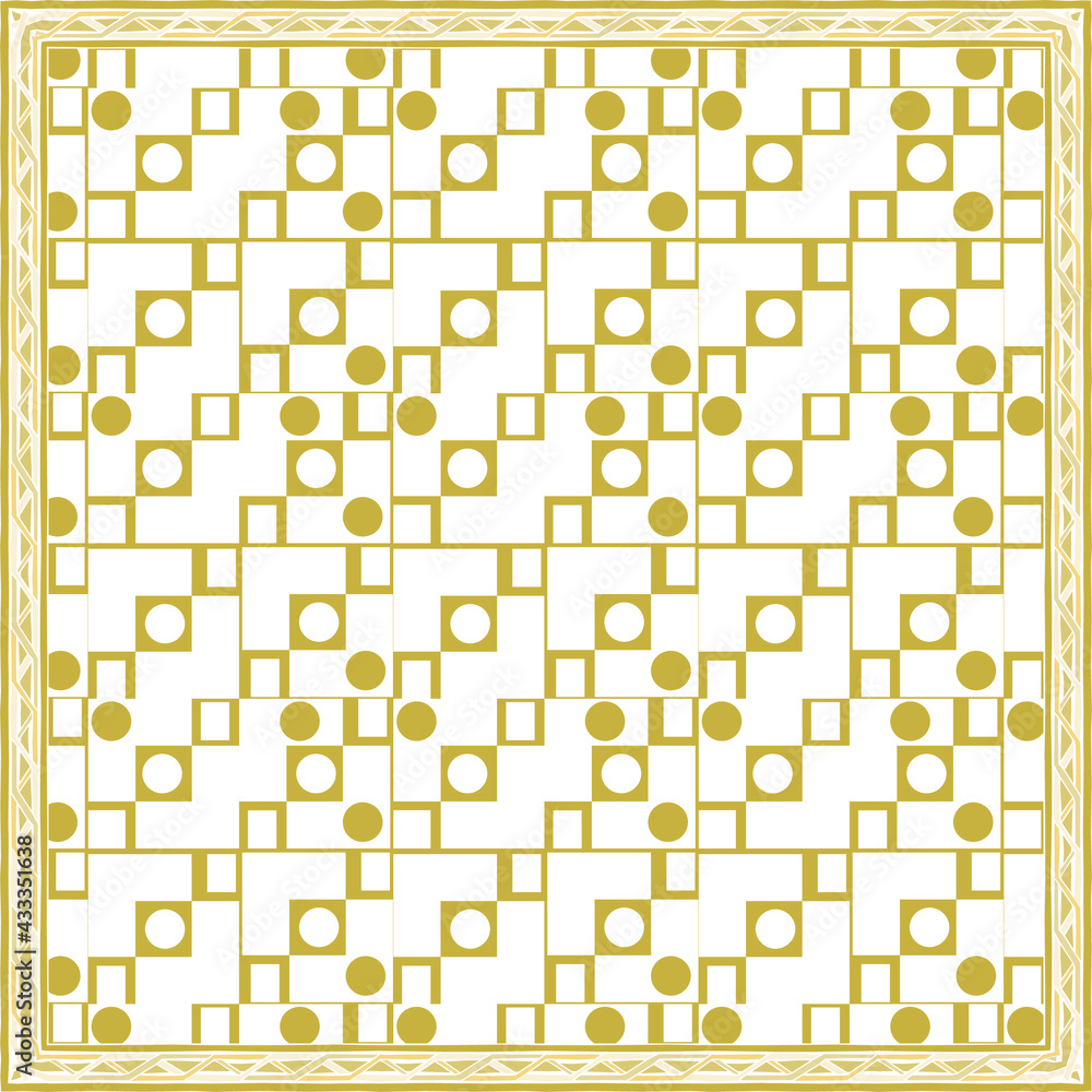 Aufkleber pattern of hijab motif design with abstract foliage design. silk scarf pattern vector design inspira