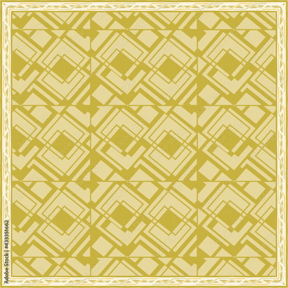 Poster pattern of hijab motif design with abstract foliage design. silk scarf pattern vector design inspira