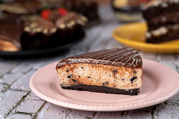 Dessert - Oreo biscuit pie and chocolate icing