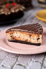 Dessert - Oreo biscuit pie and chocolate icing