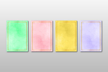 Set of watercolor hand painted background texture. aquarelle abstract emerald backdrop. horizontal template