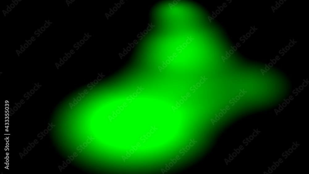 Poster organic soft dancing green blobs moving