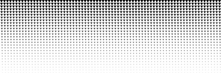 horizontal black to gray triangle design for pattern and background