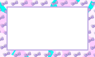 リボン　パステル　メッセージカード　レトロ　ポップ
