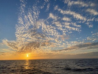 Sunset over the Pacific Ocean south of San Diego 