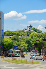 熊本城(天守閣復旧完了) Kumamoto Castle (restoration of castle tower completed)...