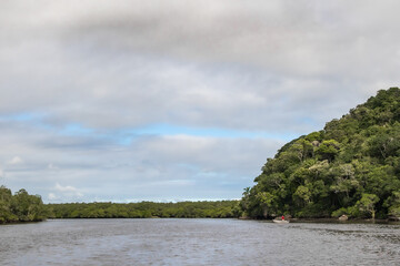 river and clouds