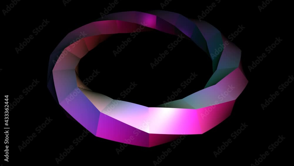Aufkleber rotating 3d twisted möbius mobius strip band loop